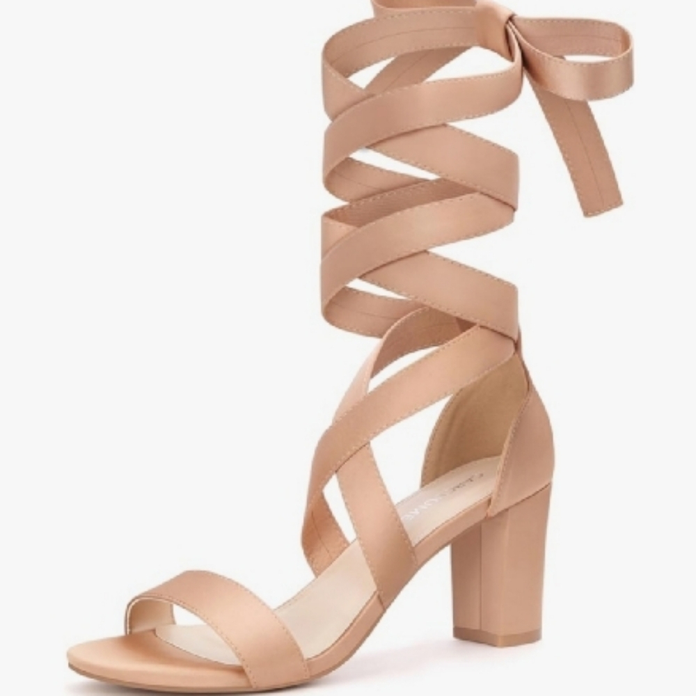 Lulu's Dusty Rose Strappy Heels